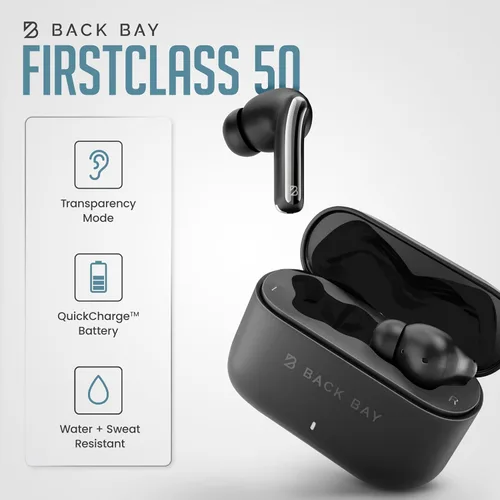 Miniatura 3 de FirstClass - Auriculares inalámbricos con cancelación de ruido, Bluetooth 5.4, auriculares inalámbricos Bluetooth con cancelación de ruido, Negro