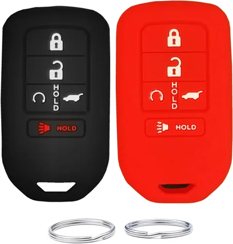 Miniatura 9 de Funda de silicona para llavero inteligente compatible con Honda Accord Civic CR-V CRV Pilot Passport Insight EX EX-L Touring. Número de pieza