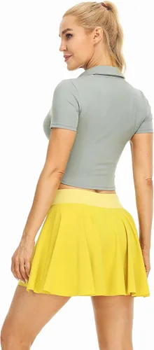 Miniatura 5 de icyzone Polo corto de manga corta para mujer, para entrenamiento, golf, tenis
