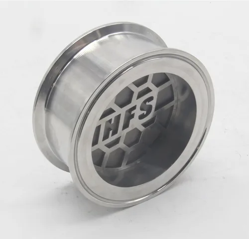 Miniatura 3 de HFS (R) Placa de filtro sinterizada de triple abrazadera de 4 pulgadas con filtro de acero inoxidable 304 de 1 micra