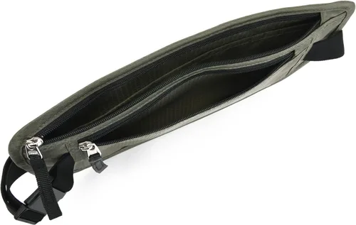 Miniatura 83 de DAITET Cinturón de dinero, soporte para pasaporte, cartera de viaje oculta segura con bloqueo RFID, riñonera encubierta (negro), Negro, Rfid