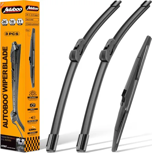 Miniatura 34 de AUTOBOO - Limpiaparabrisas de repuesto 26 + 20 pulgadas con limpiaparabrisas trasero de 12 pulgadas para BMW X3, X4, 2018, 2019, 2020, 2021, 2022