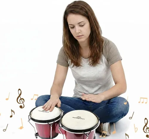 Miniatura 3 de Bongo - Juego de batería para adultos, niños, principiantes, profesionales, embalaje mejorado, juego de instrumentos de percusión sintonizables de 6