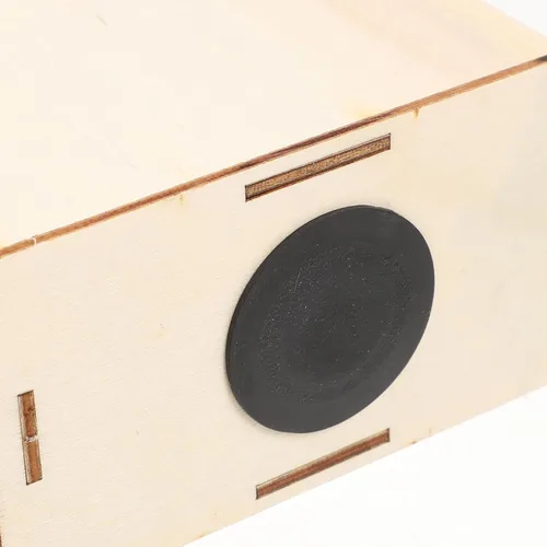 Miniatura 8 de Kisangel 5 alcancías de madera sin terminar, caja de ahorro de casa pintable con tapón de goma inferior, juguetes educativos de manualidades