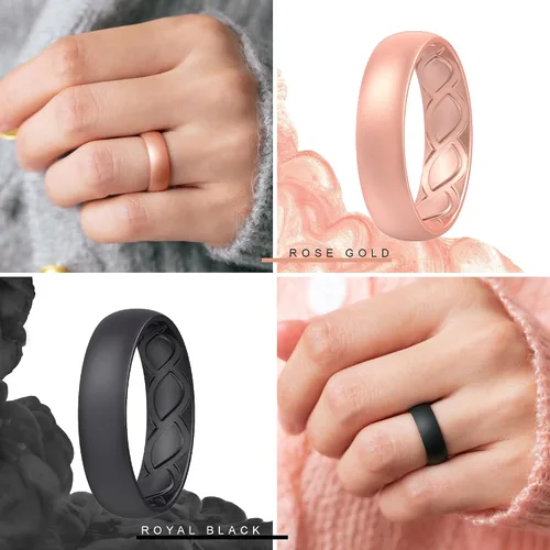 Miniatura 3 de Saco Band Silicone Ring for Women - 6mm Width 1.8mm Thick
