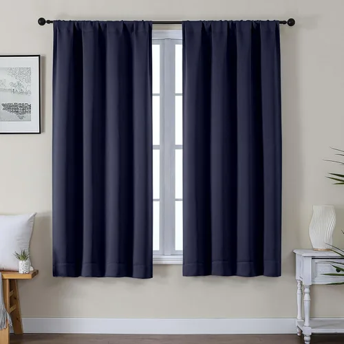 Miniatura 54 de Gwine Cortinas opacas para dormitorio, 54 pulgadas de largo, paneles de cortina de ventana con aislamiento térmico y reducción de ruido, cortinas