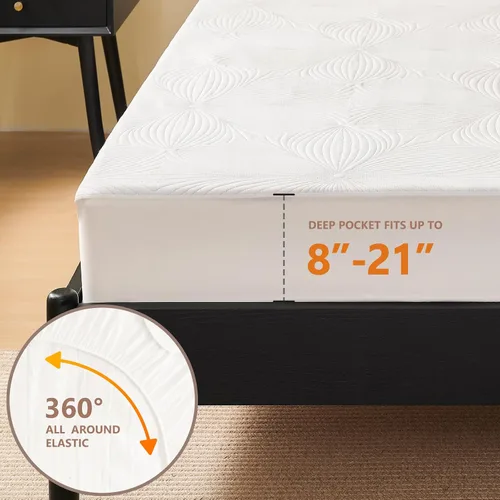 Miniatura 2 de Homemate - Funda calefactable para colchón tamaño individual para durmientes fríos, almohadilla de colchón eléctrica de forro polar coral con 4