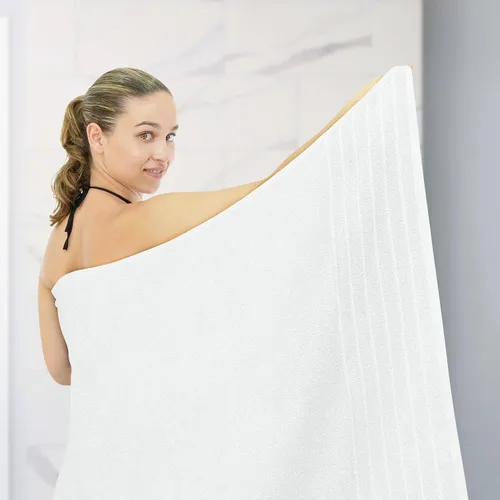 Miniatura 5 de Tens Towels Paquete de 1 toalla de baño jumbo de 40 x 80 pulgadas, extragrande y ligera, se seca más rápido, 100% algodón, súper suave y absorbente
