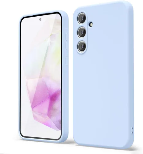 Miniatura 102 de oakxco Funda para teléfono Samsung Galaxy A12 con agarre de silicona líquida, linda delgada fina suave cubierta de gel de goma TPU lisa para mujeres