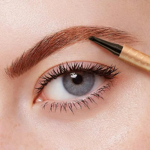Miniatura 4 de Lápiz de cejas Microblading, 3D resistente al agua, 4 puntas, microblading para cejas, maquillaje de cejas con relleno de huecos, maquillaje