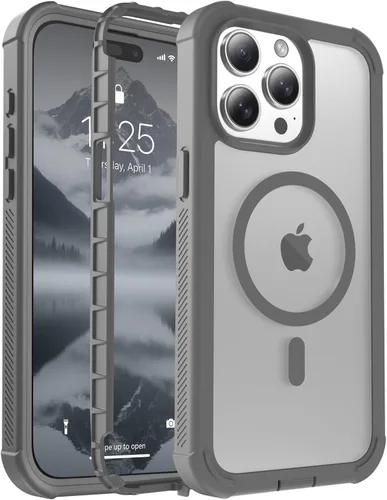 Miniatura 15 de jaroco - Funda magnética compatible con MagSafe para iPhone 11 de 6.1 pulgadas; protección de grado militar contra caídas, de doble capa