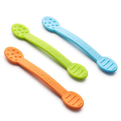 Special Supplies Duo Spoon Herramientas de terapia motora oral, paquete de 3, estimulación texturizada y tratamiento de entrada sensorial para
