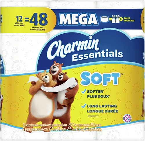 Miniatura 9 de Charmin Essentials - Mega rollos de papel higiénico suave, 9