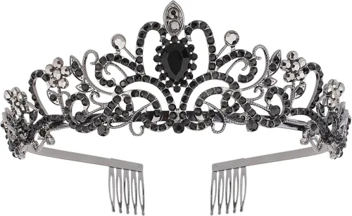 Miniatura 15 de COCIDE Diadema de cristal con coronas de tiara, corona de diamantes de imitación de princesa con peines, diademas de novia, boda, graduación, fiesta