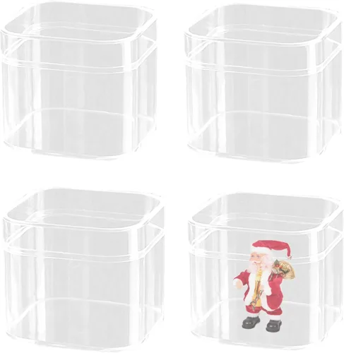 Miniatura 9 de KissYou Caja de Acrílico Grande Cajas de Exhibición Transparentes con Tapa Cubo Cuadrado Transparente Caja de Almacenamiento de Acrílico para Bodas