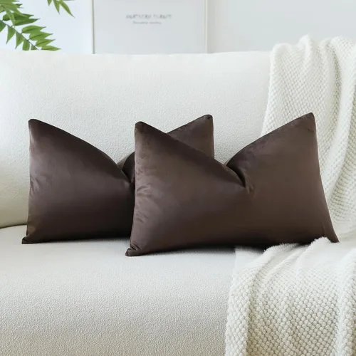 Miniatura 33 de OTOSTAR Fundas de almohada decorativas de terciopelo suave, funda de cojín cuadrada sólida, fundas de almohada para decoración del hogar, fundas