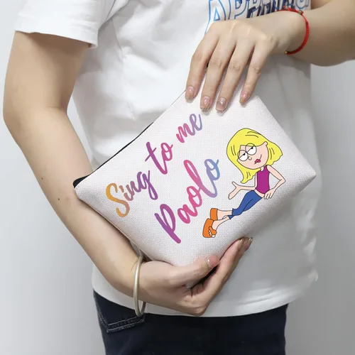 Miniatura 5 de MNIGIU L-izzie Bolsa de cosméticos L-izzie regalo para fanáticos, bolsa de maquillaje con cremallera para mujer, Canta a