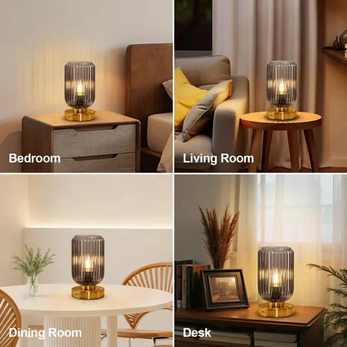 Miniatura 9 de LigthRound Touch Table Lamp for Bedroom, Cordless Bedside Small Table Lamp, Dimmable Rechargeable Battery Operated Lamp for Nightstand, Bedside
