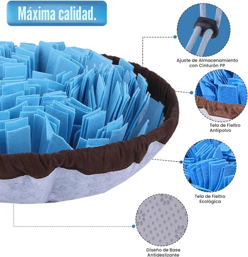Miniatura 3 de PET ARENA Alfombrilla de olfateo para perros - Juguete de rompecabezas interactivo ajustable para razas grandes y pequeñas, alimentador lento