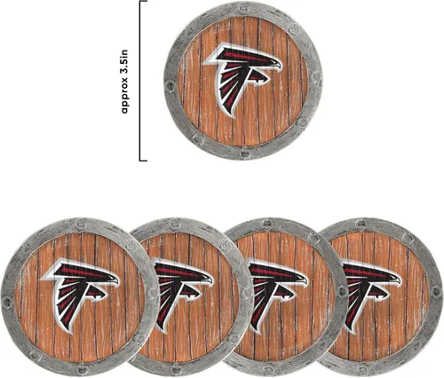 Miniatura 5 de FOCO NFL Team Logo 5-Pack Barrel Beverage Drink Coaster Set