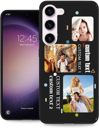 Miniatura 10 de Funda personalizada para Samsung Galaxy S23 Ultra con nombre de foto y texto - Funda suave y fina para teléfono móvil S 23 Ultra (negra) de 6.8
