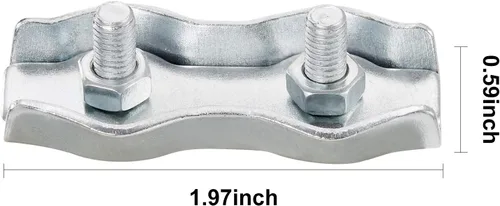 Miniatura 2 de Maitys Conector de acero galvanizado empalmador de cables de cuerda polivinílico para cercas eléctricas (12)