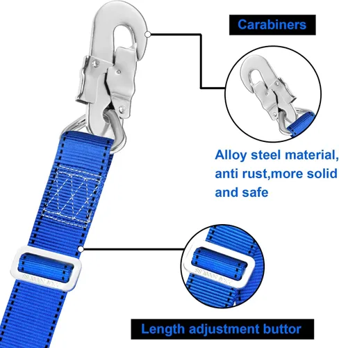 Miniatura 4 de Trsmima Arnés de Seguridad para Caza, Correas de Restricción de Cinturón para Escalada de Árboles, Cordón de Seguridad Ajustable, Añadir Nivel