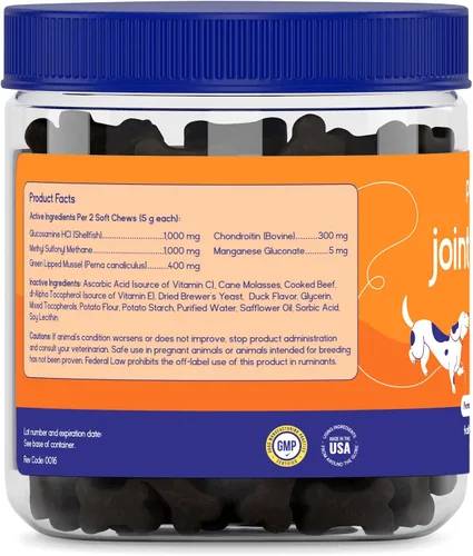 Miniatura 2 de PupGrade Suplemento de apoyo articular para perros, glucosamina condroitina natural con MSM, alivio del dolor de cadera y articulaciones