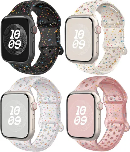 Miniatura 19 de Correas de silicona compatibles con Apple Watch Band de 1.496 in 1.575 in 1.614 in 1.654 in 1.732 in 1.772 in 1.811 in 1.929 in, correa deportiva