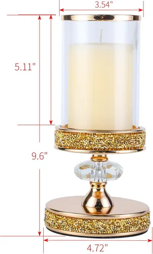 Miniatura 5 de Portavelas de pilar, candelabros de cristal para bodas, fiestas, eventos, Navidad, decoración del hogar, centros de mesa CH028D (S)
