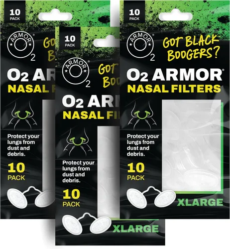 Miniatura 11 de O2 Armor Filtros de nariz para soldadores y alergias - Filtro de nariz para polvo - Filtros nasales para soldadura - Máscara de polvo de nariz