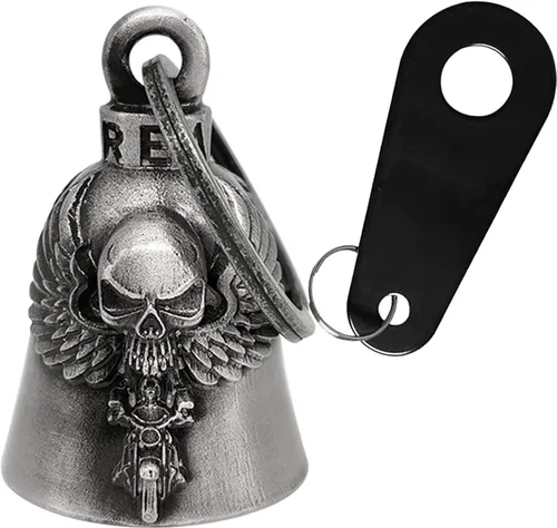 Miniatura 13 de Dream Apparel Campana de motocicleta Guardian Angel Drive Away Gremlin, campana de motociclista para hombres y mujeres, regalo de buena suerte