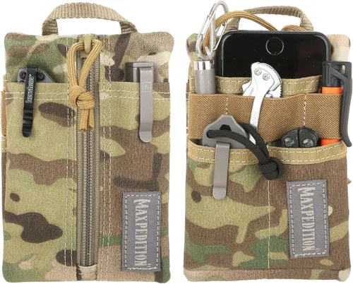 Miniatura 9 de MAXPEDITION Organizador de Bolsillo Platy, Bolsa de Herramientas EDC Duradera para Hombres, Cartera de Cuello con Cordón Paracord, Sostiene