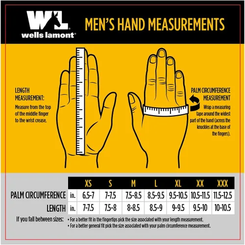 Miniatura 4 de Wells Lamont Guantes de trabajo de palma de cuero resistente para hombre con puño de seguridad, talla L (4000)