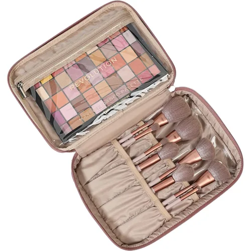 Miniatura 2 de NISHEL Bolsa de Maquillaje de Viaje Grande de Doble Capa para Mujeres, Estuche Cosmético, Organizador para Accesorios de Tamaño de Viaje, Botellas
