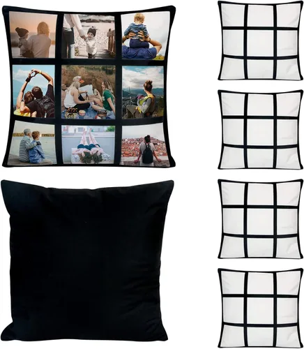 Miniatura 9 de 4 piezas de fundas de almohada de celosía en blanco para sublimación, fundas de cojín, fundas de almohada de 13 paneles para impresión