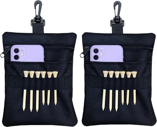 Miniatura 9 de Bolsa de tee de golf CORECISE, bolsa de bolas de golf con cierre, bolsa de accesorios para hombres