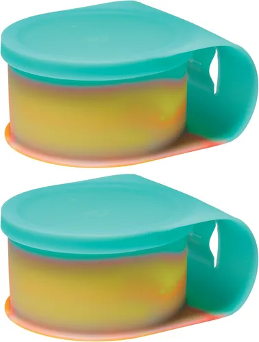 Miniatura 12 de Silipint Cuenco de silicona con tapa Go Go Connected, irrompible, no tóxico, apto para lavavajillas (Aurora, 25 onzas, paquete de 2)