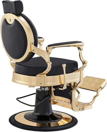 Miniatura 6 de Dir Silla de peluquería hidráulica resistente con marco dorado Princeton