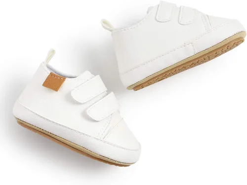 Miniatura 5 de SOFMUO Zapatos deportivos de piel sintética para bebés niños y niñas con suela de goma suave mocasines Oxford para recién nacidos antideslizantes