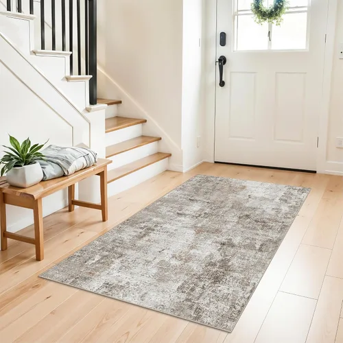 Miniatura 27 de Alfombra antideslizante lavable de 2 x 3 pies - Alfombra suave de pelo bajo para cocina, entrada y dormitorio - Tapete moderno para puerta