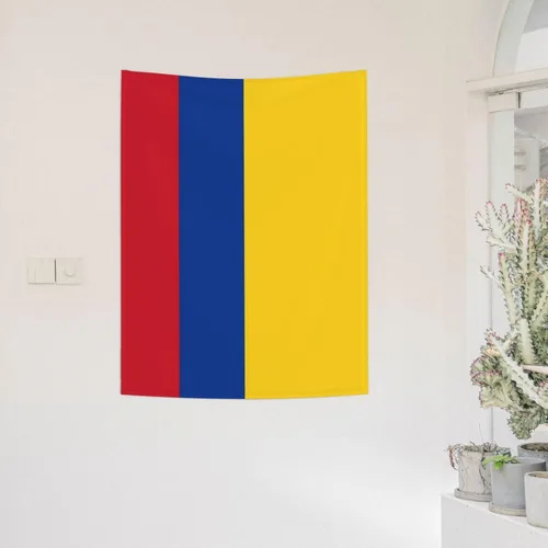 Miniatura 2 de Tapiz con bandera colombiana, tapiz para colgar en la pared, decoración del hogar, manta de pared, dormitorio, sala de estar, dormitorio, 29 x 37