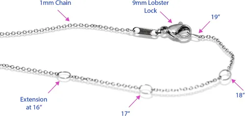 Miniatura 4 de Collar de mantra inspirador, joyería con colgante de barra vertical de 1.654 in x 0.118 in, acero inoxidable quirúrgico 316L, no es un dispositivo