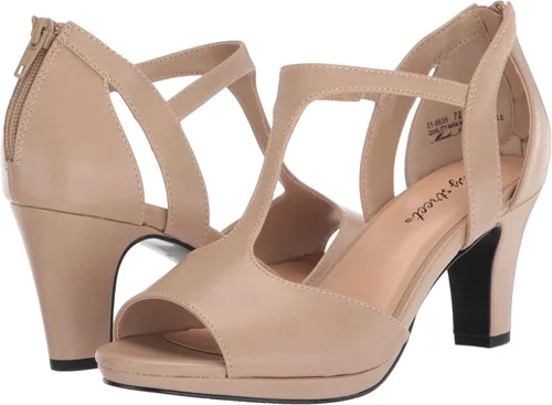 Miniatura 7 de Easy Street Sandalias Flash con correa en T para mujer, color beige