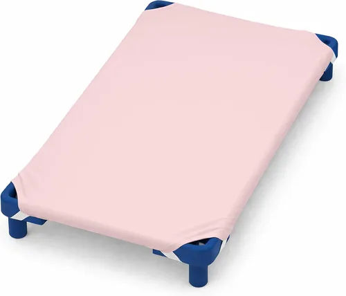 Miniatura 9 de Paquete de 6 sábanas para cuna preescolar para guardería, tela de mezcla de poliéster con esquinas elásticas para cunas que se adaptan a 22 x 40