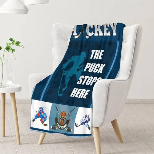 Miniatura 2 de Regalos de hockey - Manta de hockey sobre hielo para niños - Mantas para niños pequeños para niñas - Mantas suaves y mullidas de 30"x40" para niños