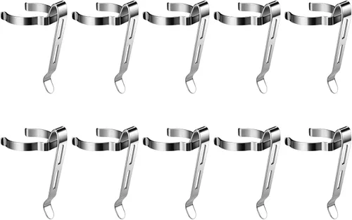 Miniatura 16 de Paquete de 10 linternas B101 – Clip duradero de acero inoxidable para bolígrafo y clip para tapa, cómodo de llevar