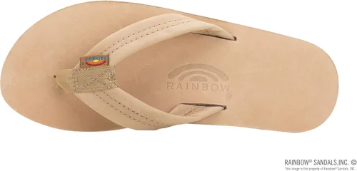 Miniatura 3 de Rainbow - Sandalias de cuero para hombre, doble capa con arco y banda ancha