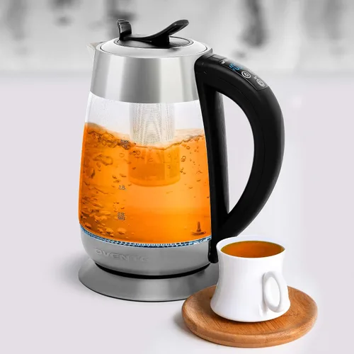 Miniatura 5 de OVENTE Hervidor Eléctrico de Vidrio 1.8 Litros sin BPA - 1500W con Infusor de Acero Inoxidable, Control de Temperatura Ajustable, Apagado KG661S