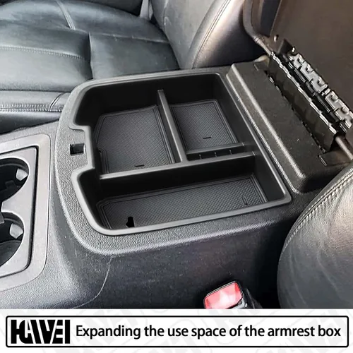 Miniatura 6 de HGWEI Organizador de consola central compatible con Chevy Silverado GMC Sierra Avalanche Tahoe Suburban Yukon Yukon XL 2007-2014, accesorios solo